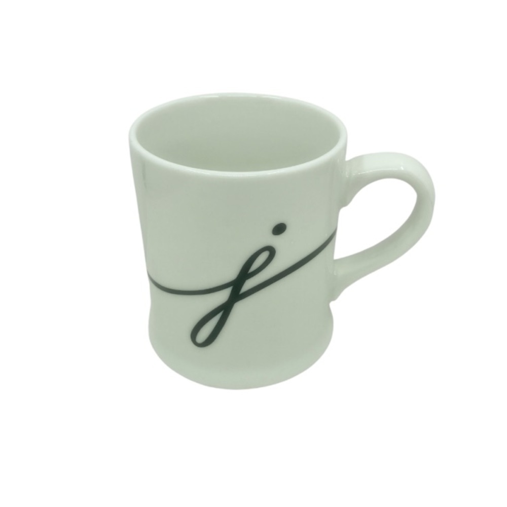 Indigo Cursive Letter J  Monogram Ceramic Coffee Mug